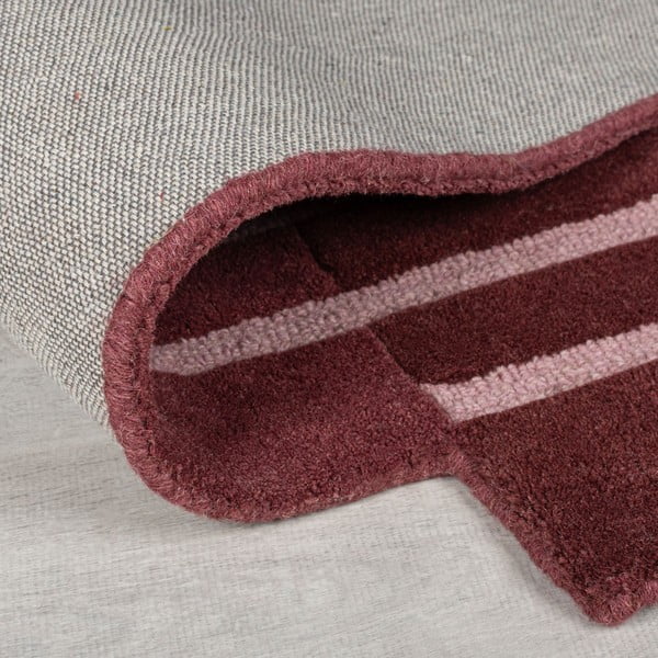 Vínový ručne tkaný vlnený koberec 200x290 cm Split Ombre Shaped – Flair Rugs-image-2