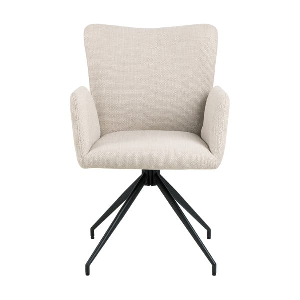 Béžové čalúnené jedálenské kreslá v súprave s podrúčkami 2 ks Laura – Actona-image-2