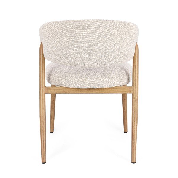 Čalúnená jedálenská stolička v prírodnej farbe Cassandra – Bizzotto-image-4