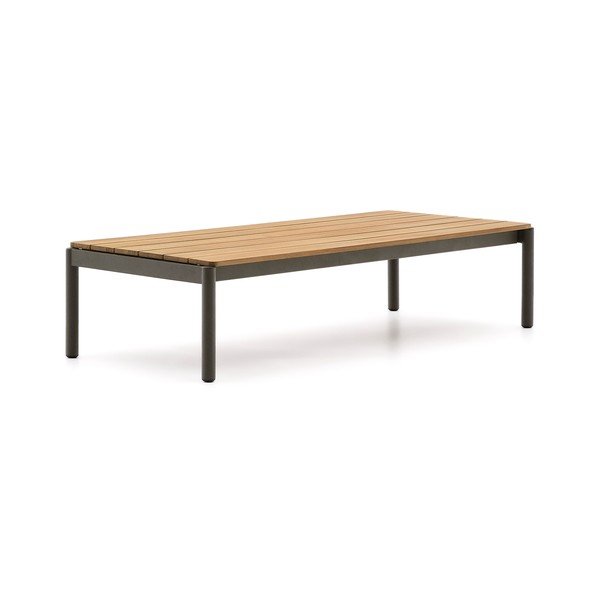Záhradný konferenčný stolík z teakového dreva 63x149 cm Sorells – Kave Home