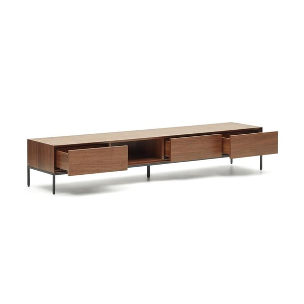 TV stolík v dekore orecha v prírodnej farbe 195x35 cm Vedrana – Kave Home-image-3