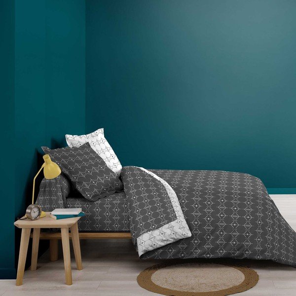 Tmavosivá napínacia bavlnená plachta140x190 cm Aristide – douceur d'intérieur-image-1