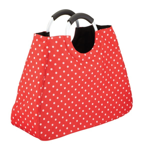 Červená nákupná taška Kitchen Craft Polka Dot