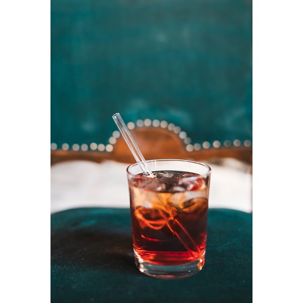 Sada 6 sklenených slamiek na pitie Vialli Design, dĺžka 15 cm-image-2