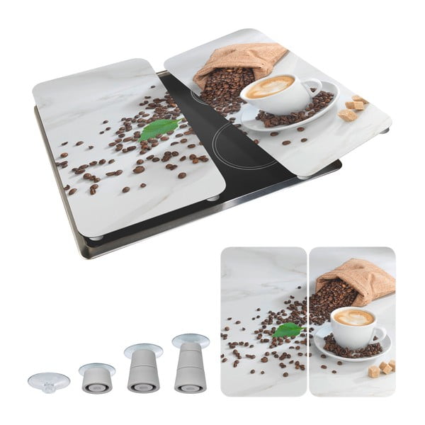 Kryty na sporák z tvrdeného skla v súprave 2 ks 52x30 cm Café Aromatica – Maximex-image-2