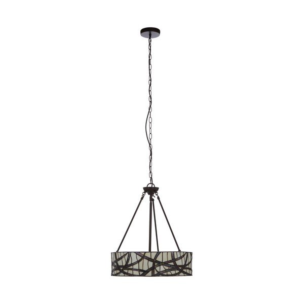 Kovové závesné svietidlo so skleneným tienidlom ø 46 cm Waldorf – Premier Housewares-image-4