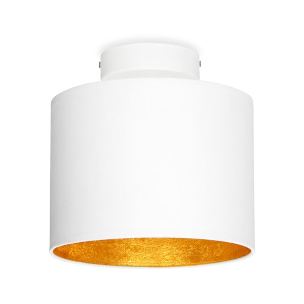 Biele stropné svietidlo s detailom v zlatej farbe Sotto Luce MIKA XS CP