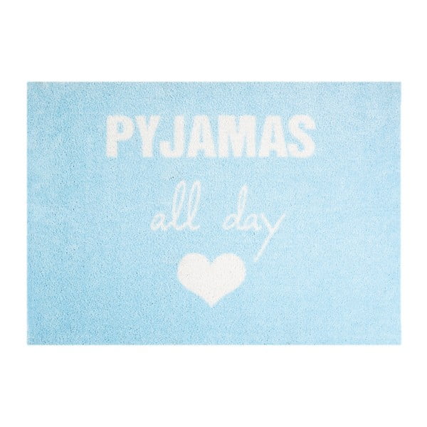 Modrá rohožka Mint Rugs StateMat Pyjamas All Day, 50 × 75 cm