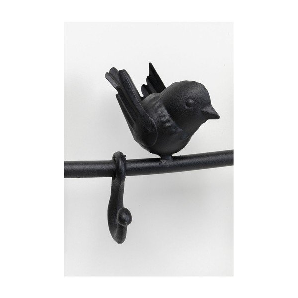 Čierny kovový nástenný vešiak Kare Design Birds, šírka 92 cm-image-3
