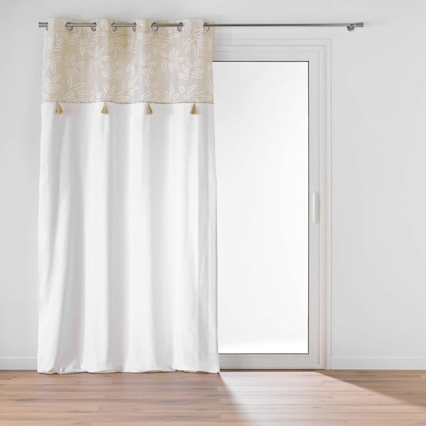 Biely/béžový záves s prímesou bavlny 140x240 cm Altea – douceur d'intérieur