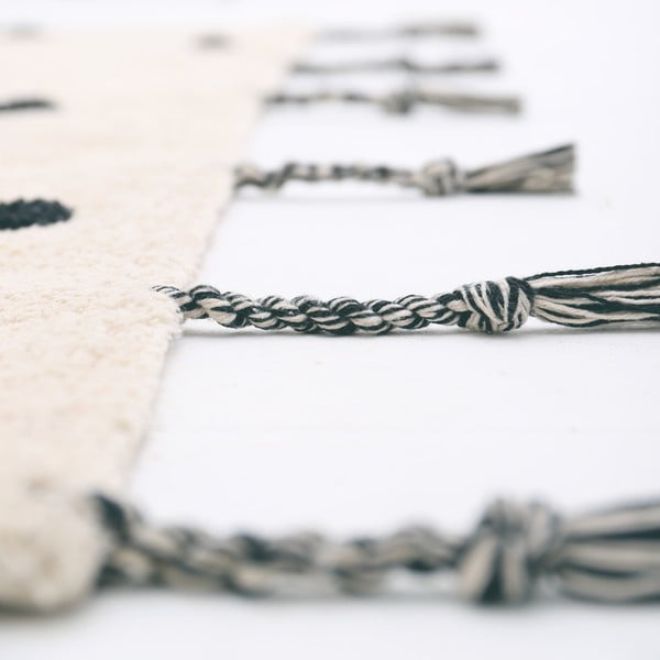 Čierno-krémový umývateľný ručne tkaný bavlnený koberec 100x150 cm Nümi Black – Nattiot-image-4