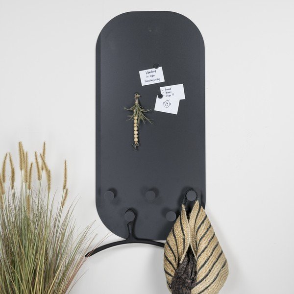 Čierny kovový nástenný vešiak 55 cm Espen – Spinder Design-image-1