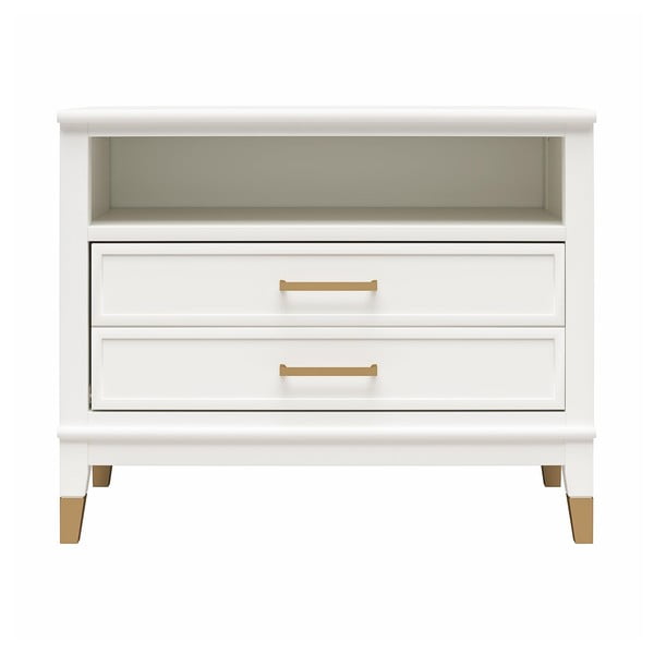 Biely nočný stolík Westerleigh – CosmoLiving by Cosmopolitan