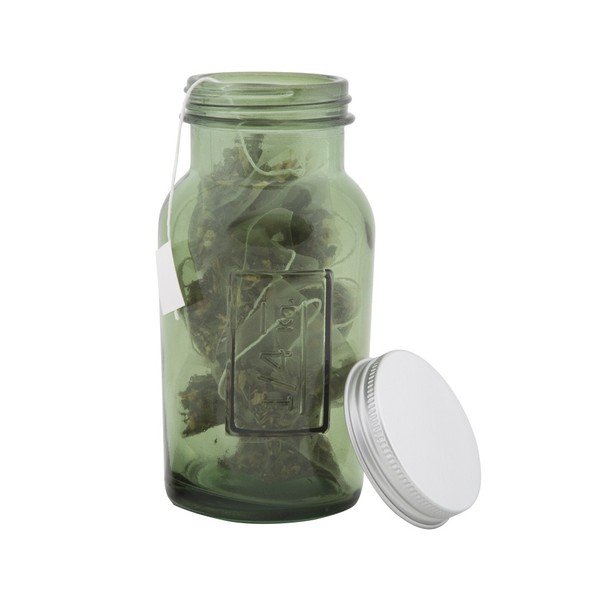Zelená dóza z recyklovaného skla Mauro Ferretti Coperchio, ⌀ 6,5 cm-image-2
