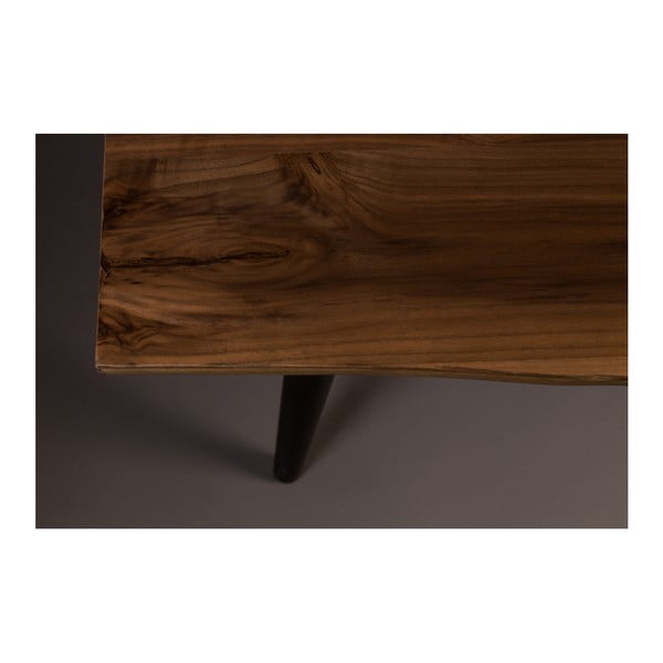 Lavica s čiernymi oceľovými nohami Dutchbone Alagon, dĺžka 160 cm-image-3