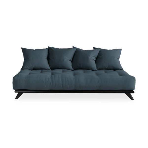 Pohovka s modrým poťahom Karup Design Senza Black/Petrol Blue