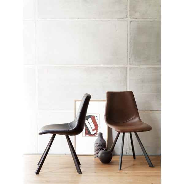 Čierna jedálenská stolička s čiernymi nohami Rowico Alpha-image-1