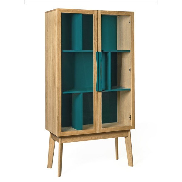 Tyrkysovomodrá vitrína Woodman Avon-image-2