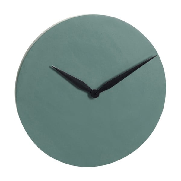Tmavozelené nástenné hodiny J-Line Modern, ⌀ 40 cm
