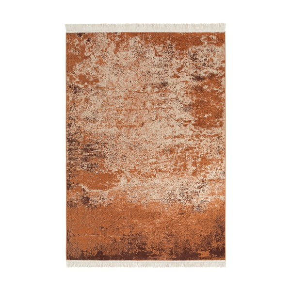 Oranžový koberec s podielom recyklovanej bavlny Nouristan, 80 x 150 cm