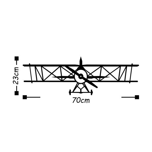 Čierna nástenná dekorácia Wallity Plane-image-2