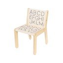 Detská stolička v béžovo-prírodnej farbe ABC – Lorena Canals