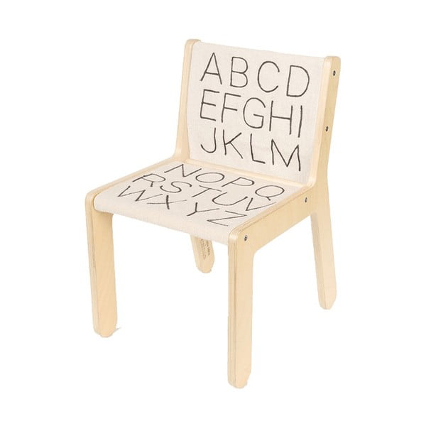 Detská stolička v béžovo-prírodnej farbe ABC – Lorena Canals