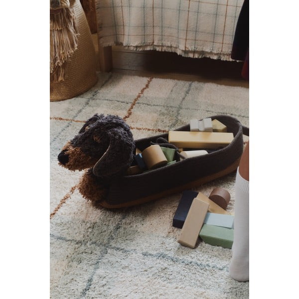 Tmavohnedý látkový detský kôš na hračky 59x16x23 cm Sparky – Lorena Canals-image-2