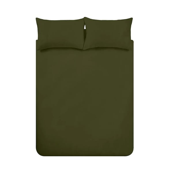 Kaki flanelové obliečky na dvojlôžko/predĺžené 230x220 cm Brushed – Catherine Lansfield-image-3