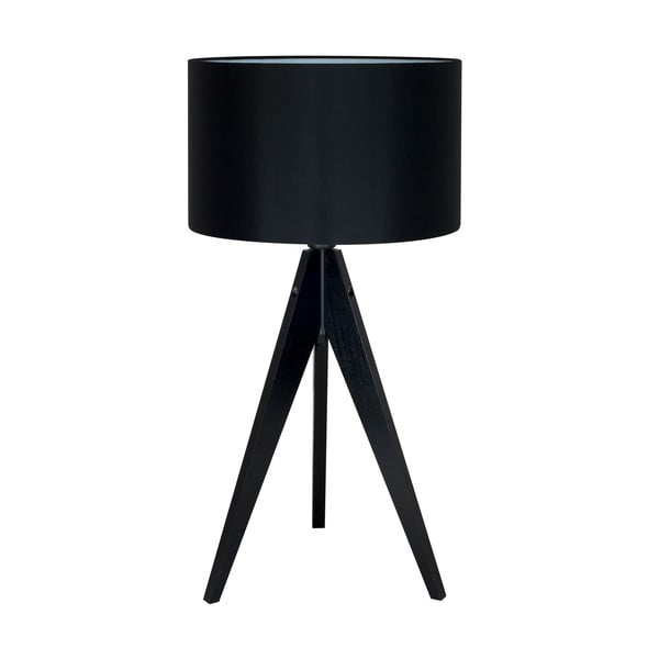 Čierna stolová lampa 4room  Artist, čierna lakovaná breza, Ø 33 cm