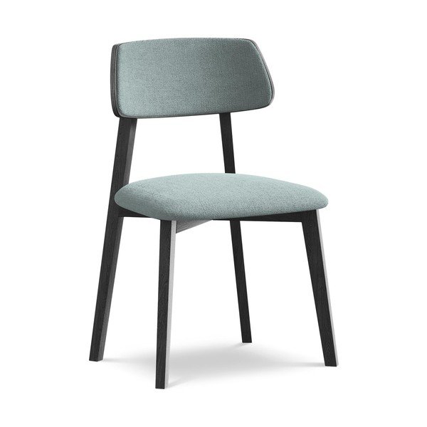 Modrá jedálenská stolička z masívneho dreva Niu – Makamii