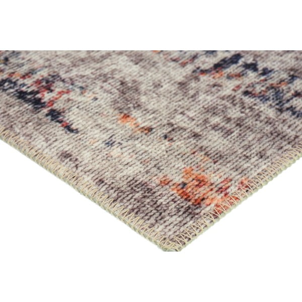 Bielo-béžový prateľný koberec behúň 200x80 cm - Vitaus-image-2