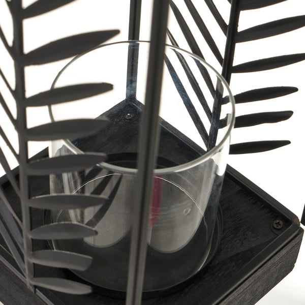 Čierny kovový lampáš Casa Selección, výška 40,5 cm-image-3