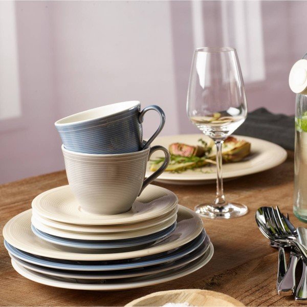Bielo-sivý porcelánový tanier na šalát Like by Villeroy & Boch, 21,5 cm-image-2