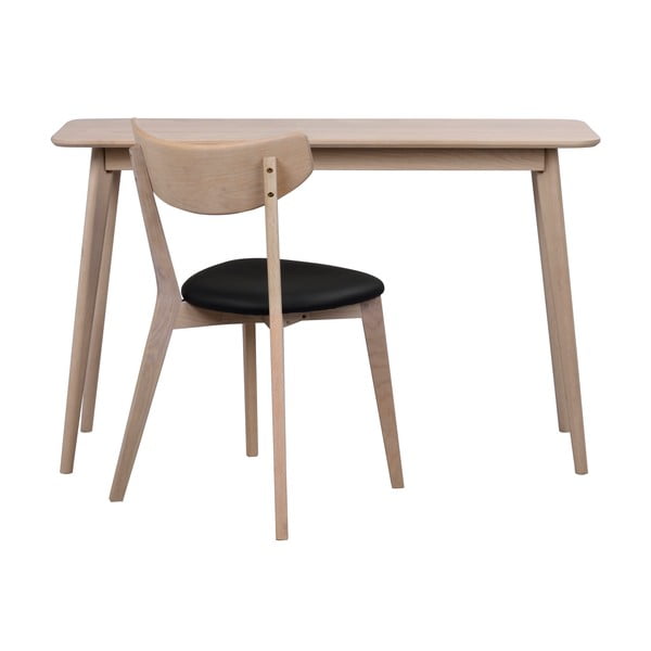 Konzolový stolík v dekore duba v prírodnej farbe 120x40 cm Yumi - Rowico-image-4