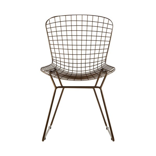 Kovová jedálenská stolička v bronzovej farbe District – Premier Housewares-image-2