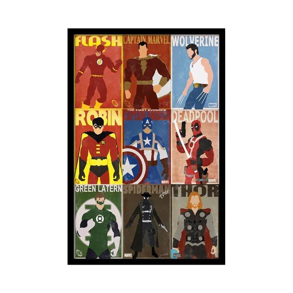 Plagát  Hero Team, 35x30 cm