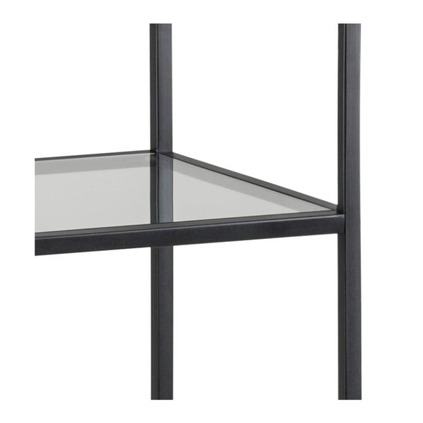 Čierny sklenený regál 35x120 cm Seaford – Actona-image-4