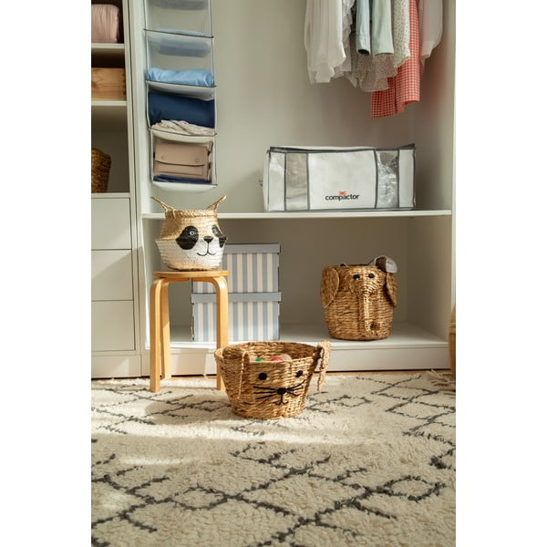 Detský kôš na hračky z vodného hyacintu v prírodnej farbe ø 30x35 cm Elephant – Compactor-image-3