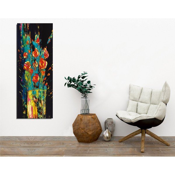 Nástenný obraz na plátne Vintage Flowers, 30 × 80 cm-image-1
