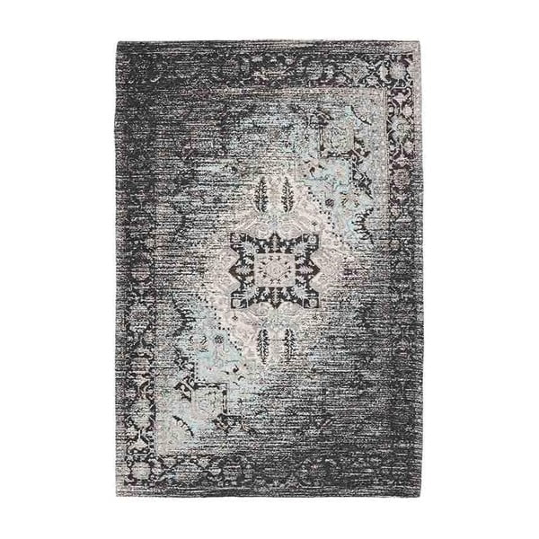 Čierno-modrý ženilkový koberec InArt Ravena, 70 × 110 cm