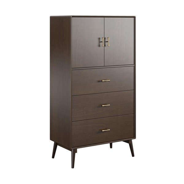 Vysoká komoda v dekore orecha 81x152 cm Brittany - Novogratz-image-2