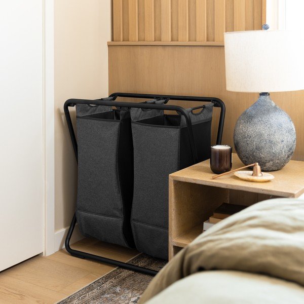 Tmavosivý látkový skladací kôš na bielizeň 200 l – simplehuman-image-1