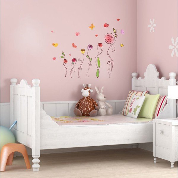 Sada samolepiek Ambiance Roses And Butterflies Decals-image-1