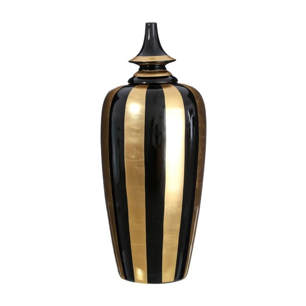 Čiernozlatá keramická váza Ixia Oro