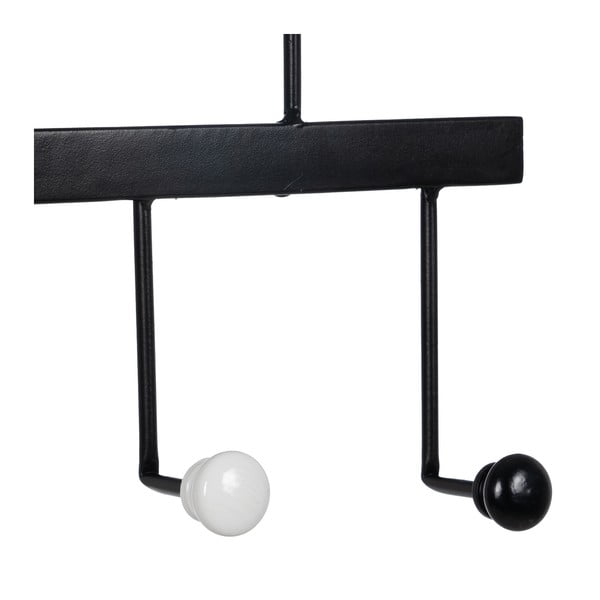 Čierny kovový nástenný vešiak – Ixia-image-4