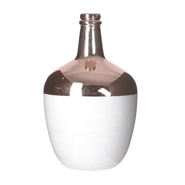 Sklenená váza White Copper