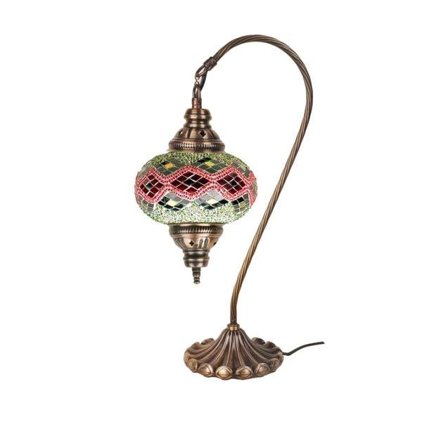 Sklenená ručne vyrobená lampa Fishing Lovers, ⌀ 17 cm