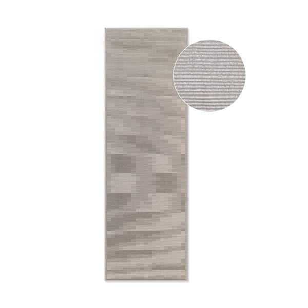 Sivo-krémový behúň 80x240 cm Perles Dolomite – Elle Decoration