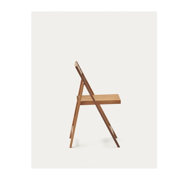 Drevená záhradná stolička v prírodnej farbe Sadirar – Kave Home-image-1